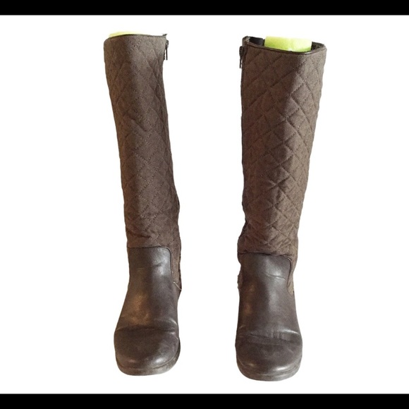 AEROSOLES Establish Tall Riding Knee High Boots With Quilted Detail Tan/Brown 7 - Picture 4 of 7